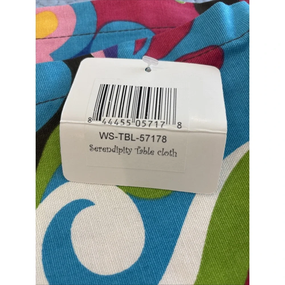 Buckhead betties NWT Serendipity Tablecloth 52x51 Colorful